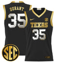Kevin Durant Jersey #35 Texas Longhorns 2024 Lightweight Basketball Black Gold