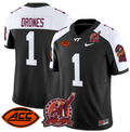 Kyron Drones Jersey #1 Virginia Tech Hokies Coach Frank Beamer Patch