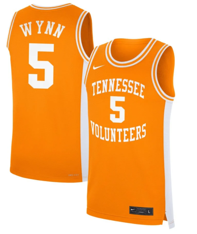 Kaiya Wynn Jersey #5 Tennessee Volunteers Basketball NIL Orange
