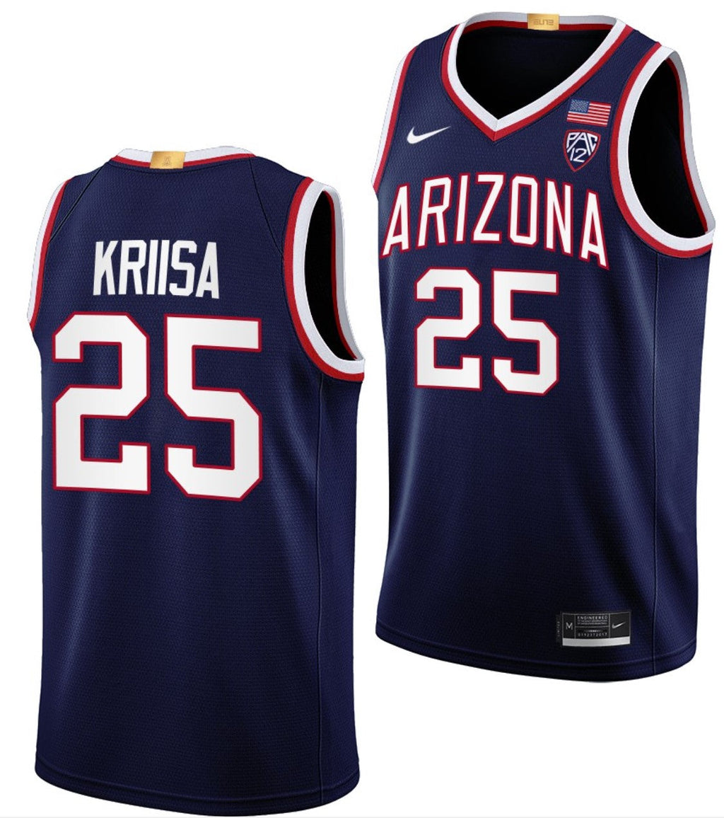 Kerr Kriisa Jersey Arizona Wildcats College Basketball Limited #25