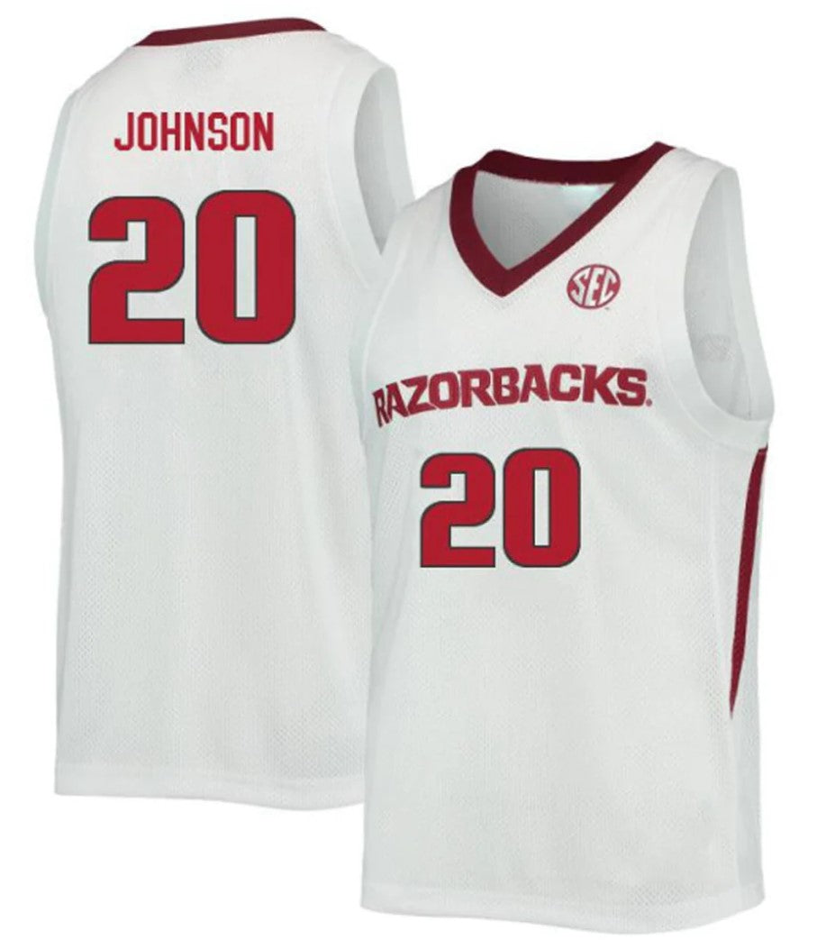 Kamani Johnson Jersey Arkansas Razorbacks College Basketball #20