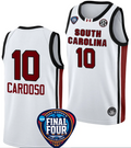 Kamilla Cardoso Jersey #10 South Carolina Gamecocks Basketball 2024 NCAA March Madness Final Four White