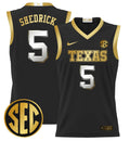 Kadin Shedrick Jersey #5 Texas Longhorns 2024 Lightweight Basketball Black Gold