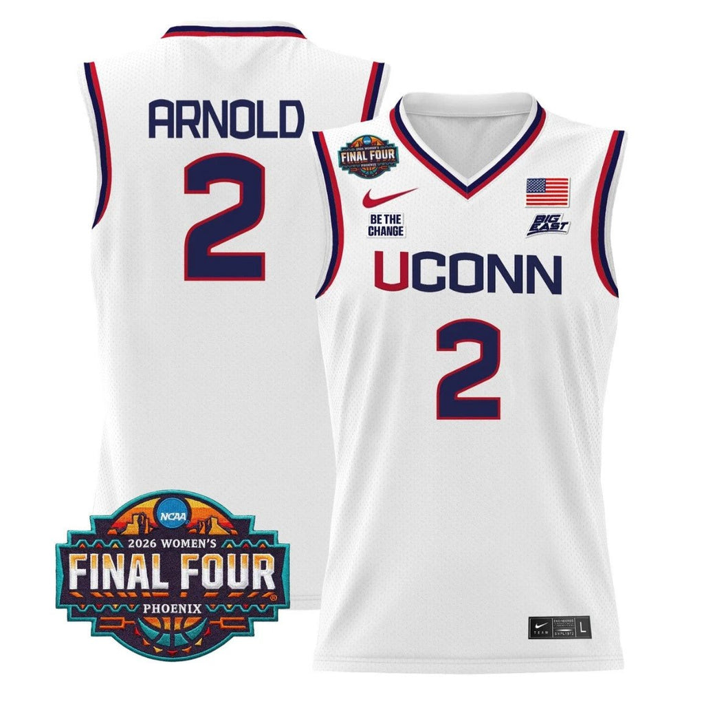 KK Arnold Jersey #2 UConn Huskies 2026 Tournament Final Four Stitched White