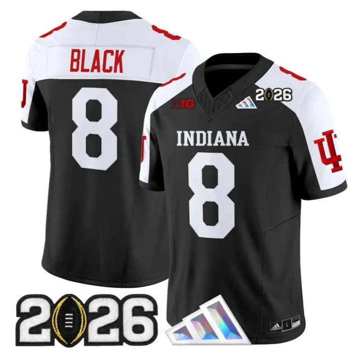 Kaelon Black Jersey #8 Indiana Hoosiers 2026 CFP Final V3 Stitched