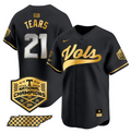 Kavares Tears Jersey #21 Tennessee Vols 2024 Champions Stitched Black Gold