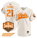 Kavares Tears Jersey #21 Tennessee Vols 2024 Champions Stitched Cream
