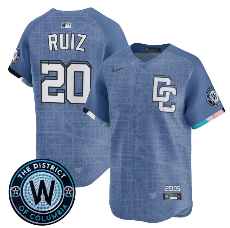 Keibert Ruiz Jersey #20 Washington Nationals 2025 City Connect Premier Limited Stitched