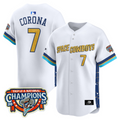 Kenedy Corona Jersey #7 Sugar Land Space Cowboys Championship Patch Vapor Premier Limited Stitched