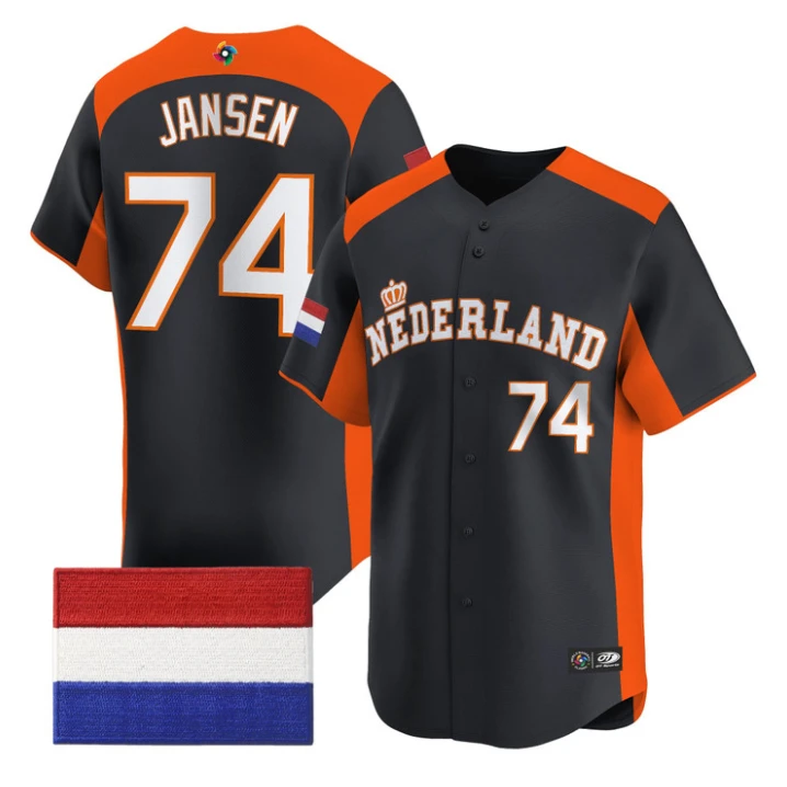 Kenley Jansen Jersey #74 Team Netherlands 2026 World Baseball Stitched