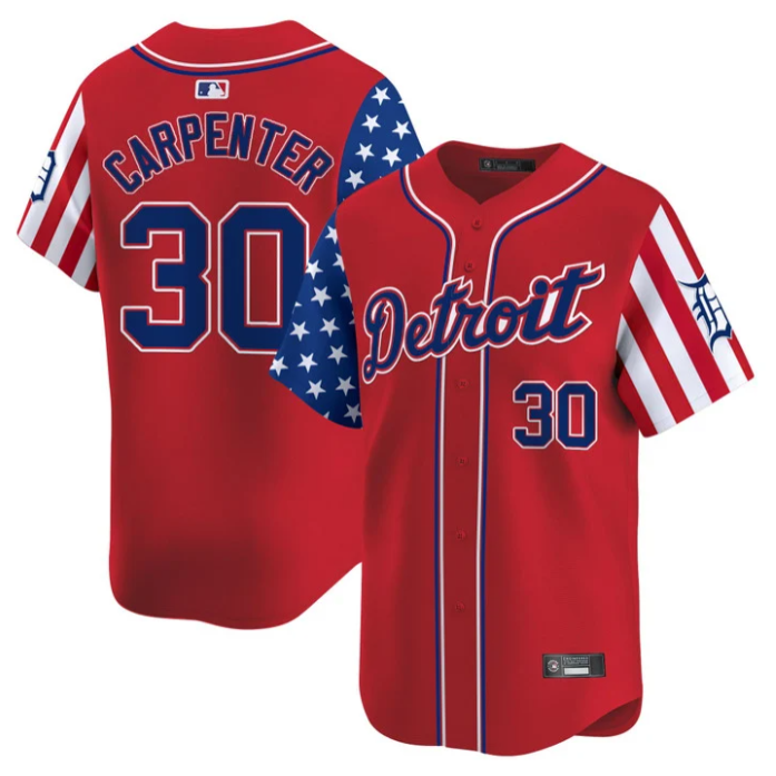 Kerry Carpenter Jersey #30 Detroit Tigers 2025 Memorial Day Vapor Premier Limited Stitched