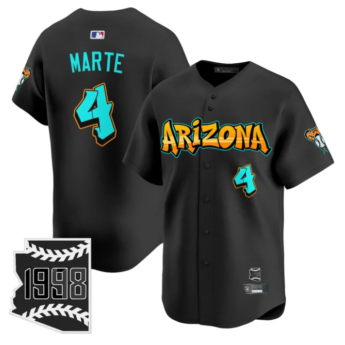 Ketel Marte Jersey #4 Arizona Diamondbacks Graffiti Desert Ink Edition