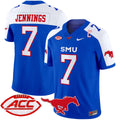 Kevin Jennings Jersey #7 SMU Mustangs 2025 Vapor Limited Stitched