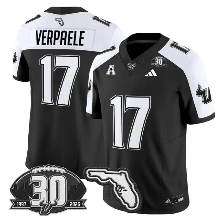 Kevin Wade Verpaele Jersey #17 South Florida Bulls 30th Patch Stitched