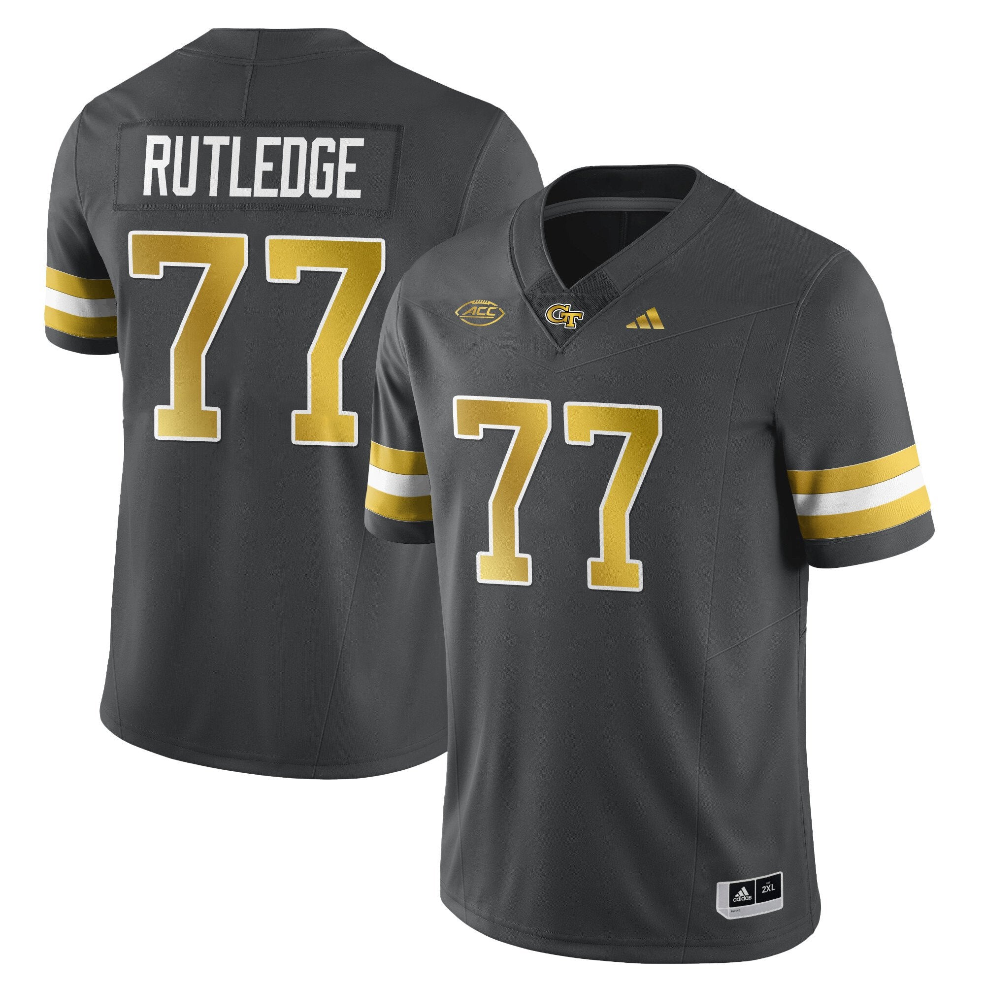 Keylan Rutledge Jersey #77 Georgia Tech Football 2025 Limited Stitched