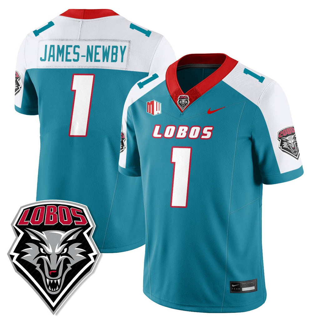 Keyshawn James-Newby Jersey #1 UNM Lobo Football 2025 All Stitched