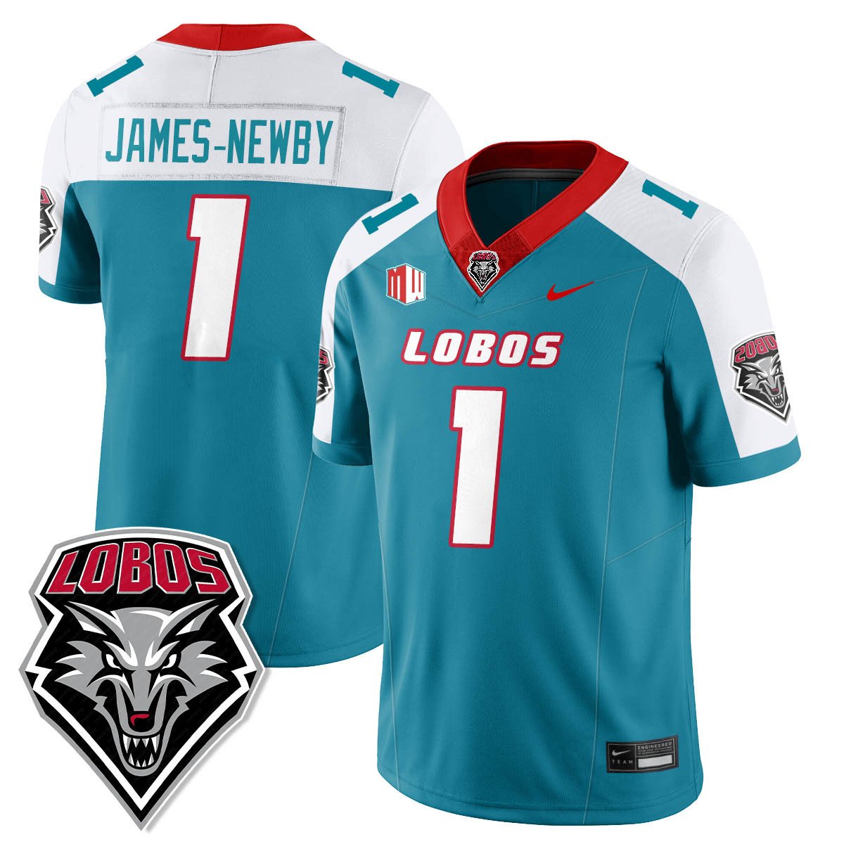 Keyshawn James-Newby Jersey #1 UNM Lobo Football 2025 All Stitched
