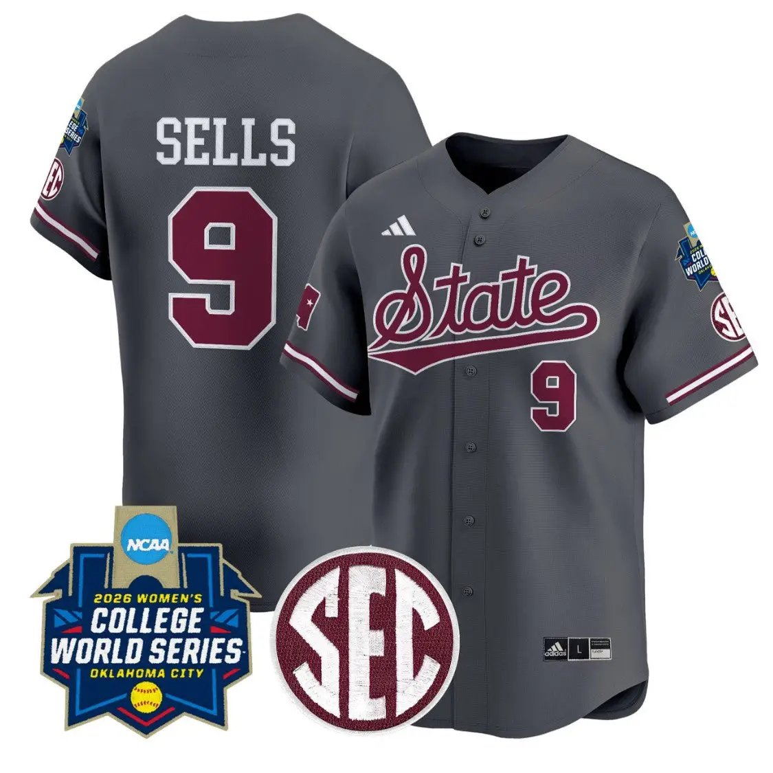 Kiarra Sells Jersey #9 State Softball 2026 World Series Stitched