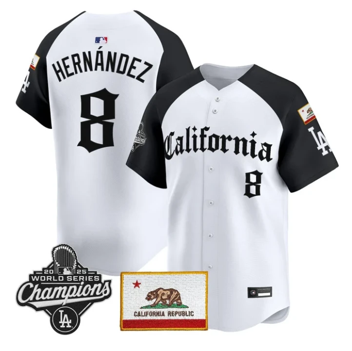 Kike Hernandez Jersey #8 Dodgers California Gothic Edition Stitched