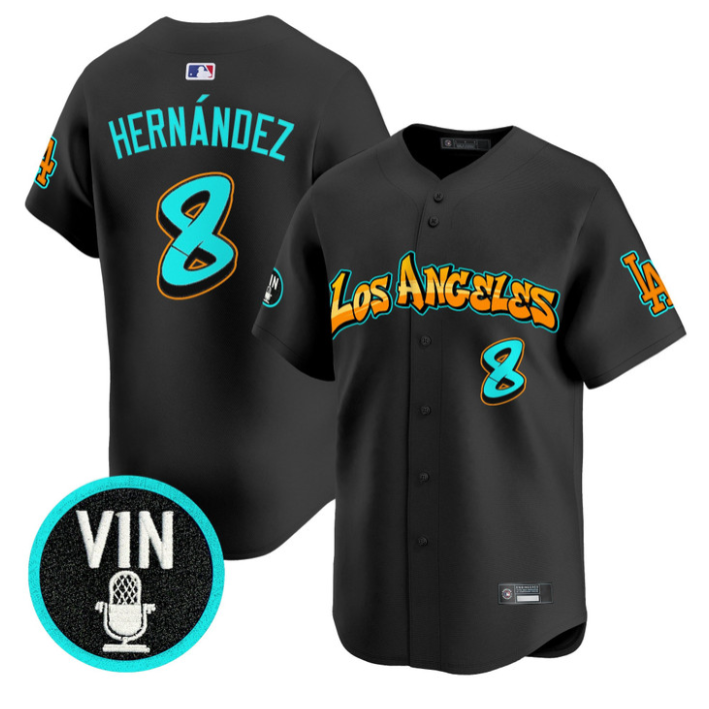 Kike Hernandez Jersey #8 Los Angeles Dodgers Graffiti Street Style