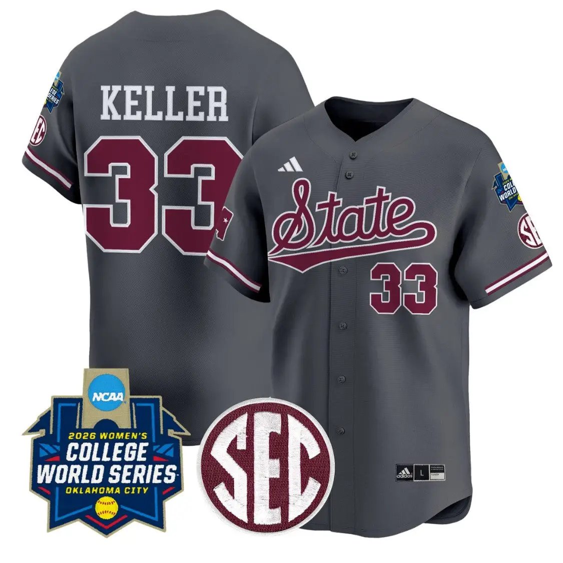Kinley Keller Jersey #33 State Softball 2026 World Series Stitched