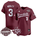 Koko Wooley Jersey #3 Texas A&M Aggies 2025 SEC Champions Patch Limited Stitched