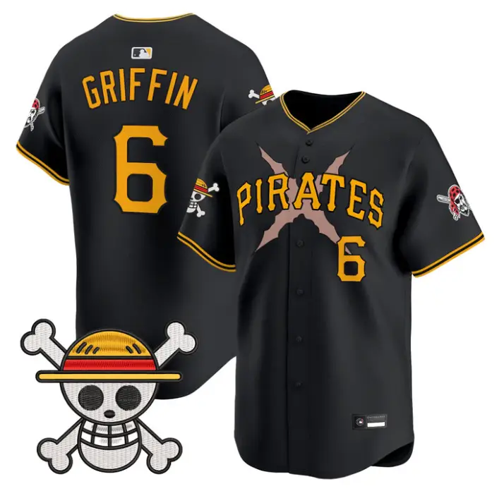 Konnor Griffin Jersey #6 Pittsburgh Pirates One Piece Premier Stitched