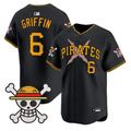 Konnor Griffin Jersey #6 Pittsburgh Pirates One Piece Premier Stitched