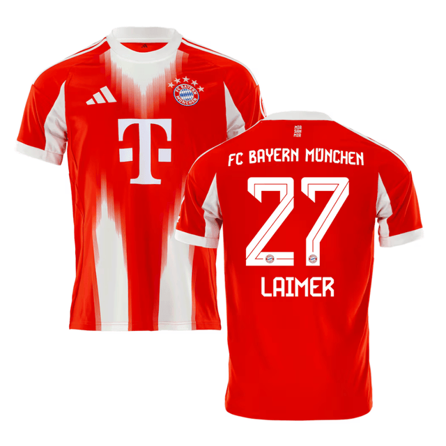 Konrad Laimer 27 Bayern Munich 2025-26 Home Jersey – Red