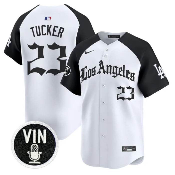 Kyle Tucker Jersey #23 Los Angeles Dodgers LA Gothic Style Vapor Stitched