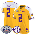Kyren Lacy Jersey #2 LSU Tigers 2025 Texas Bowl Vapor Limited Stitched