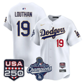 LOUTHAN #19 Los Angeles Dodgers White Jersey - All Stitched