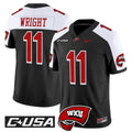La'Vell Wright Jersey #11 Western Kentucky Hilltoppers 2025 Stitched