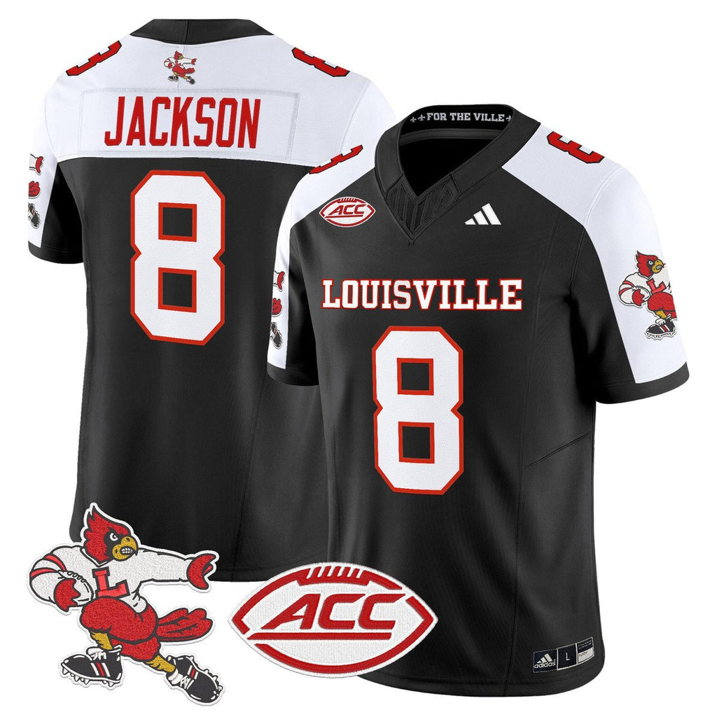 Lamar Jackson Jersey #8 Louisville Cardinals 1980s Throwback Stitched
