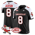 Lamar Jackson Jersey #8 Louisville Cardinals 1980s Throwback Stitched