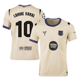 Lamine Yamal #10 Barcelona 2025-26 Away Jersey – Cream