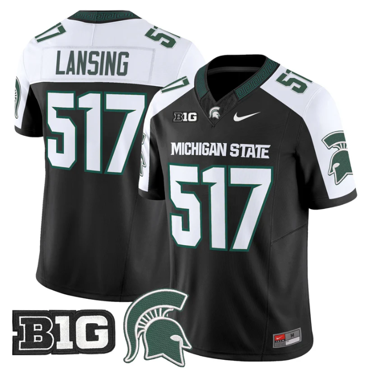 Lansing Jersey #517 Michigan State Spartans 2025 Vapor Stitched