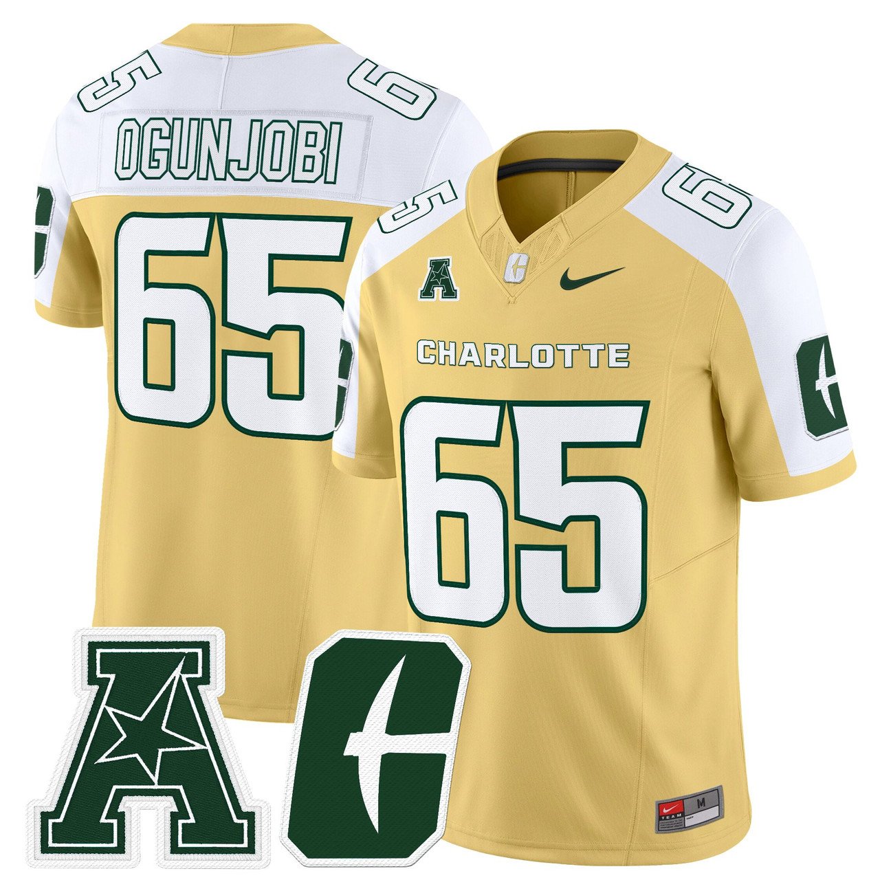 Larry Ogunjobi Jersey #65 Charlotte 49ers 2025 Vapor Limited Stitched