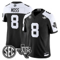 Le'Veon Moss Jersey #8 Texas A&M Aggies 2025 Vapor V2 Stitched