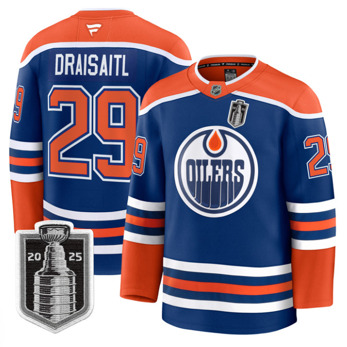 Leon Draisaitl Jersey #29 Edmonton Oilers 2025 Stanley Cup Final Stitched Away