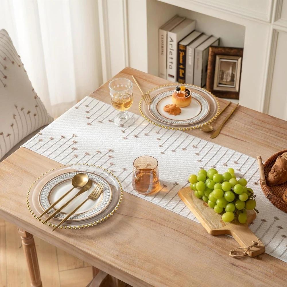 Liora Elegant Tassel Table Runner