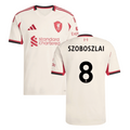 Liverpool 2025-26 SZOBOSZLAI 8 Away Jersey – Cream
