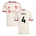 Liverpool 2025-26 VIRGIL 4 Away Jersey – Cream