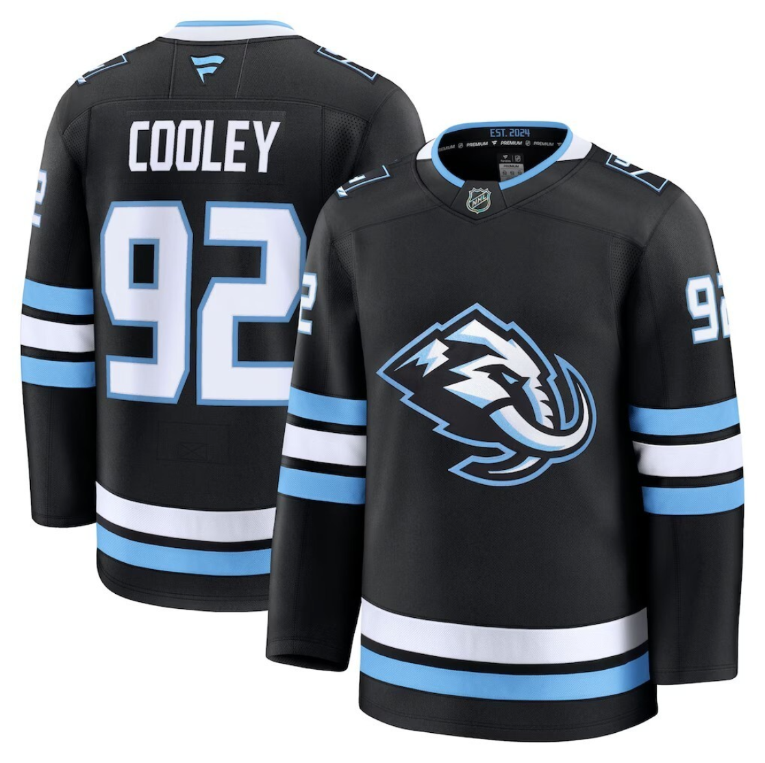Logan Cooley Jersey #92 Utah Mammoth Home Premium Player Stitched Black