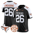 Longhorns Jersey #26 Texas Longhorns 2026 SEC Patch Stitched