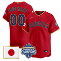 Los Angeles Dodgers Custom Jersey - All Stitched Red