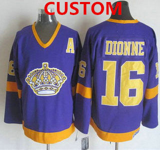 Los Angeles Kings Custom 1977-79 Purple CCM Vintage Throwback Jersey Stitched