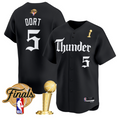 Luguentz Dort Jersey #5 Oklahoma City Thunder Gothic Storm 2025 Champions