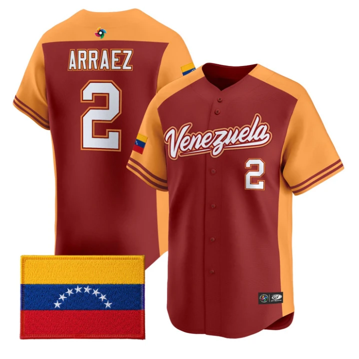 Luis Arraez Jersey #2 Team Venezuela 2026 World Baseball Stitched