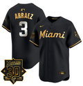 Luis Arraez Jersey #3 Miami Marlins 30 Seasons Anniversary Patch Limited Stitched